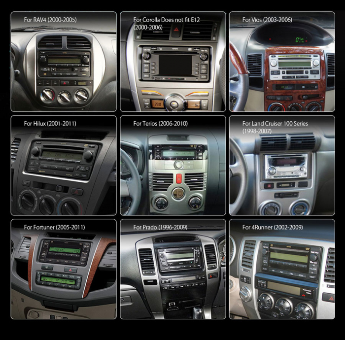 Navigatie auto, Pachet dedicat Toyota Corolla RAV4 Terios, 7 inch, Android 13 [12]