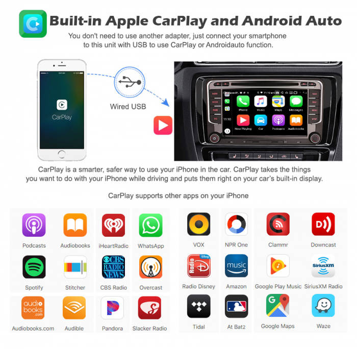 Navigatie auto, Pachet dedicat VW, 7 inch,Octa Core, Android 12 [14]