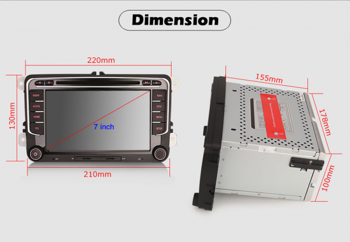 Navigatie auto, Pachet dedicat VW, 7 inch,Octa Core, Android 12 [23]
