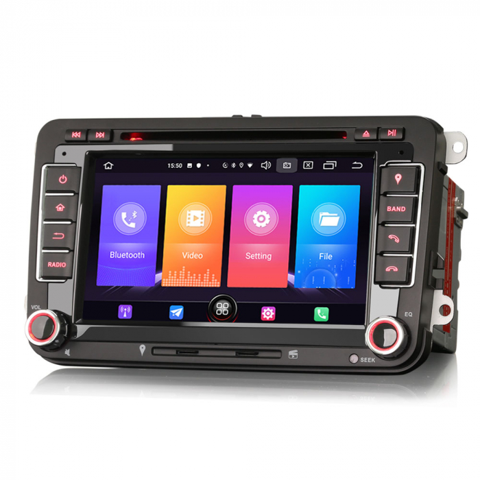 Navigatie auto, Pachet dedicat VW Amarok EOS Passat CC Golf 5/6 Jetta SEAT Touran SKODA ,7 inch, Android 10 [2]