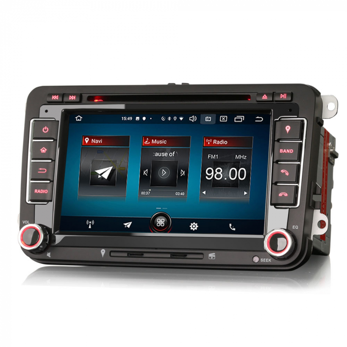 Navigatie auto, Pachet dedicat VW Amarok EOS Passat CC Golf 5/6 Jetta SEAT Touran SKODA ,7 inch, Android 10 [3]