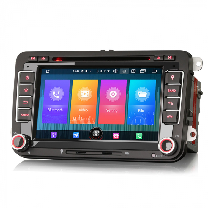 Navigatie auto, Pachet dedicat VW Amarok EOS Passat CC Golf 5/6 Jetta SEAT Touran SKODA ,7 inch, Android 10 [4]