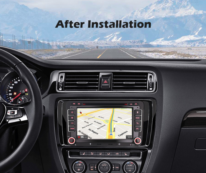 Navigatie auto, Pachet dedicat VW Amarok EOS Passat CC Golf 5/6 Jetta SEAT Touran SKODA ,7 inch, Android 10 [11]