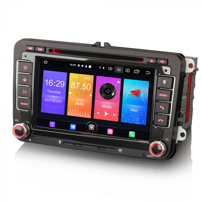 Navigatie auto, Pachet dedicat VW Amarok EOS Passat CC Golf 5/6 Jetta SEAT Touran SKODA ,7 inch, Android 10 [5]