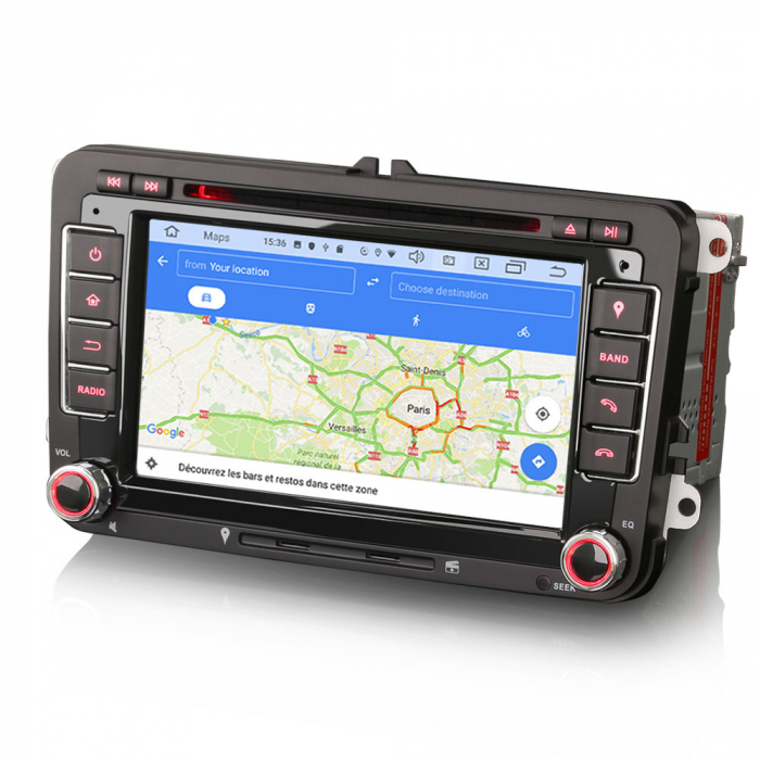 Navigatie auto, Pachet dedicat VW Amarok EOS Passat CC Golf 5/6 Jetta SEAT Touran SKODA ,7 inch, Android 10 [7]