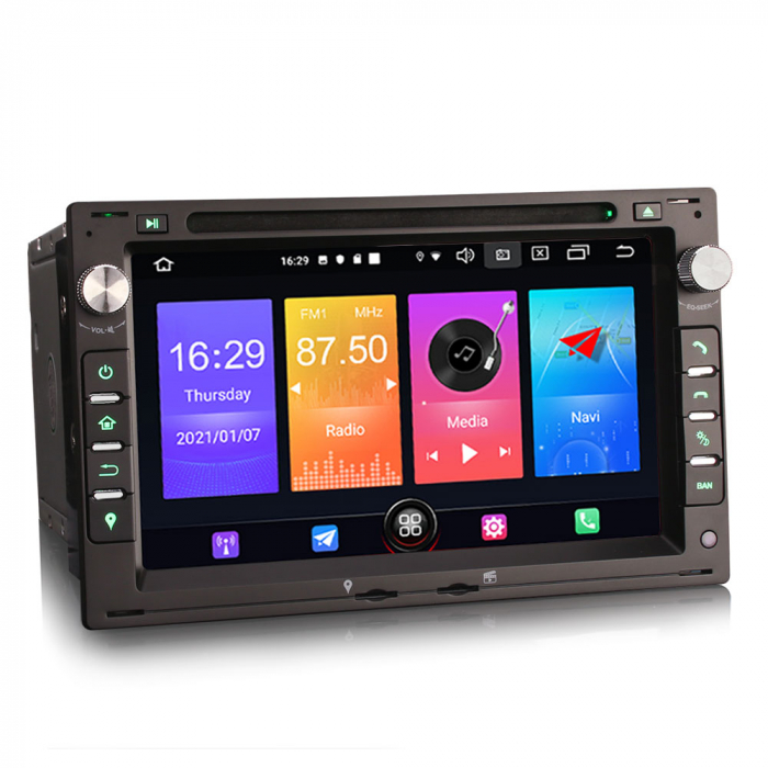 Navigatie auto, Pachet dedicat VW Bora Polo Passat Tiguan T5 Multivan Seat Jetta, Android 11, 7 inch [4]