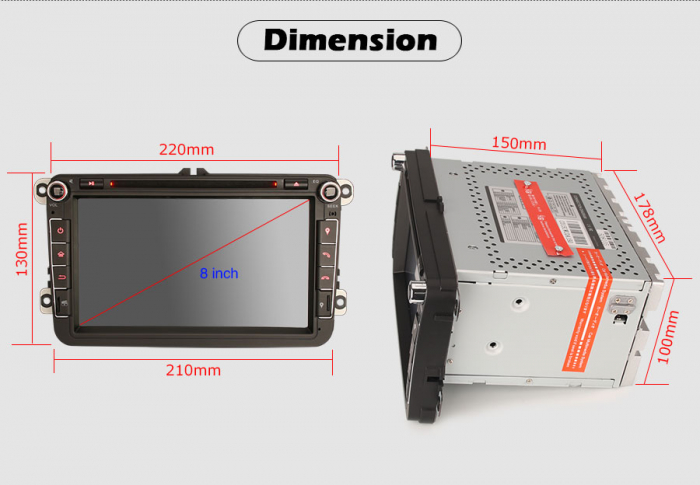 Navigatie auto, Pachet dedicat VW Golf Passat Polo Bora Seat Peugeot 307, android 12 [21]