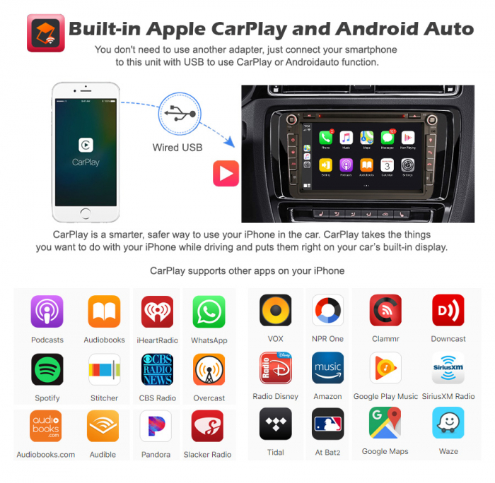 Navigatie auto, Pachet dedicat VW Golf Passat Polo Bora Seat Peugeot 307, android 12 [14]