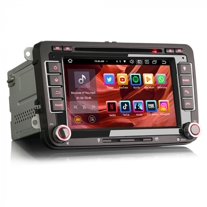 Navigatie auto, Pachet dedicat VW Golf Passat Tiguan Polo Eos Seat Skoda, Android 13 [7]