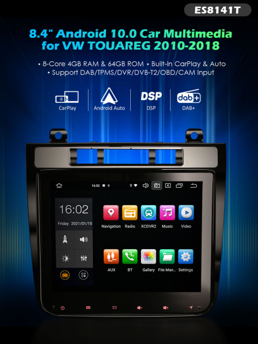 Navigatie auto, Pachet dedicat VW TOUAREG , 8.4 Inch, Octa Core, android 12 [11]