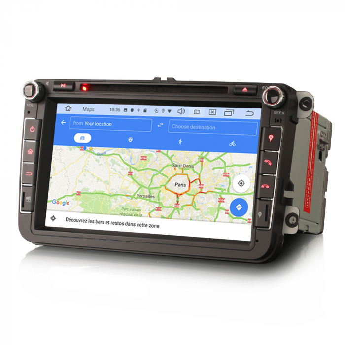 Navigatie auto, Pachet dedicat VW EOS Golf 5/6 Polo Passat Tiguan T5 Multivan Seat, 8 inch, Android 10 [7]