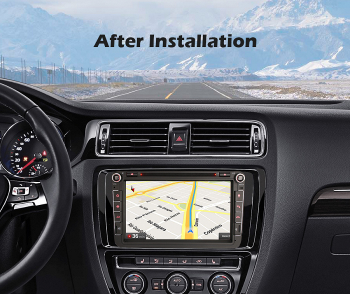 Navigatie auto, Pachet dedicat VW EOS Golf 5/6 Polo Passat Tiguan T5 Multivan Seat, 8 inch, Android 10 [10]