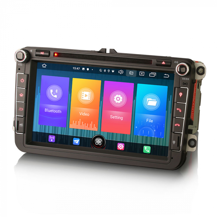 Navigatie auto, Pachet dedicat VW EOS Golf 5/6 Polo Passat Tiguan T5 Multivan Seat, 8 inch, Android 10 [5]