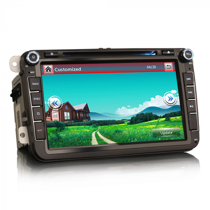 Navigatie auto, Pachet dedicat VW Golf 5/6 Bora Passat Polo Tiguan Caddy Jetta Skoda Seat Leon, 8 Inch [7]