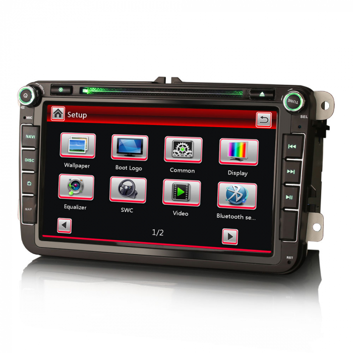 Navigatie auto, Pachet dedicat VW Golf 5/6 Bora Passat Polo Tiguan Caddy Jetta Skoda Seat Leon, 8 Inch [6]