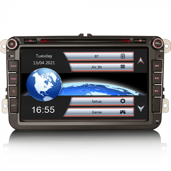 Navigatie auto, Pachet dedicat VW Golf 5/6 Bora Passat Polo Tiguan Caddy Jetta Skoda Seat Leon, 8 Inch [4]