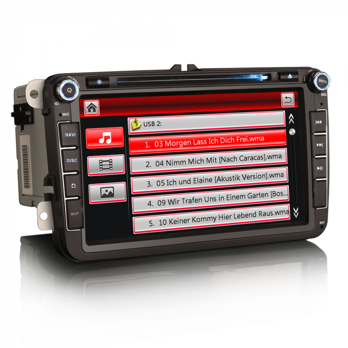 Navigatie auto, Pachet dedicat VW Golf 5/6 Bora Passat Polo Tiguan Caddy Jetta Skoda Seat Leon, 8 Inch [2]