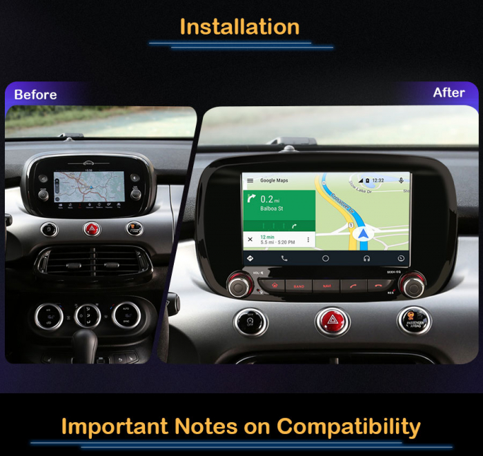 Navigatie auto, Pachet dedicatFiat 500X, Android 13, 7 inch [11]