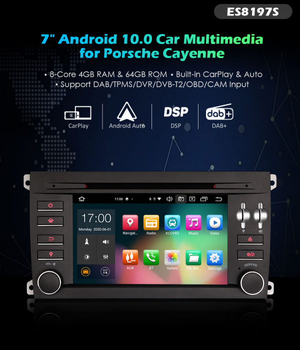 Navigatie auto, Pachet dedicat Porsche Cayenne, Android 10, 7 inch, Octa Core [9]