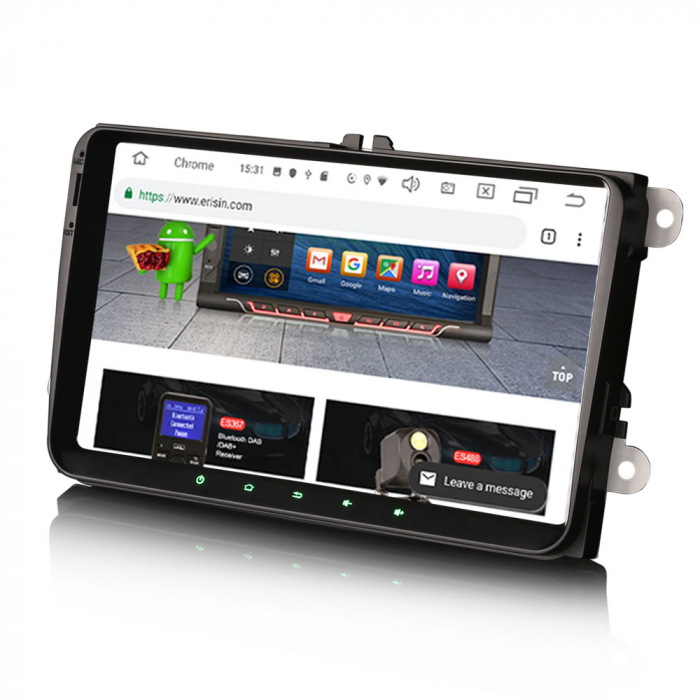 Navigatie auto, VW EOS Golf 5/6 Polo Passat Tiguan T5 Multivan Seat, 9 inch, Android 10 [4]