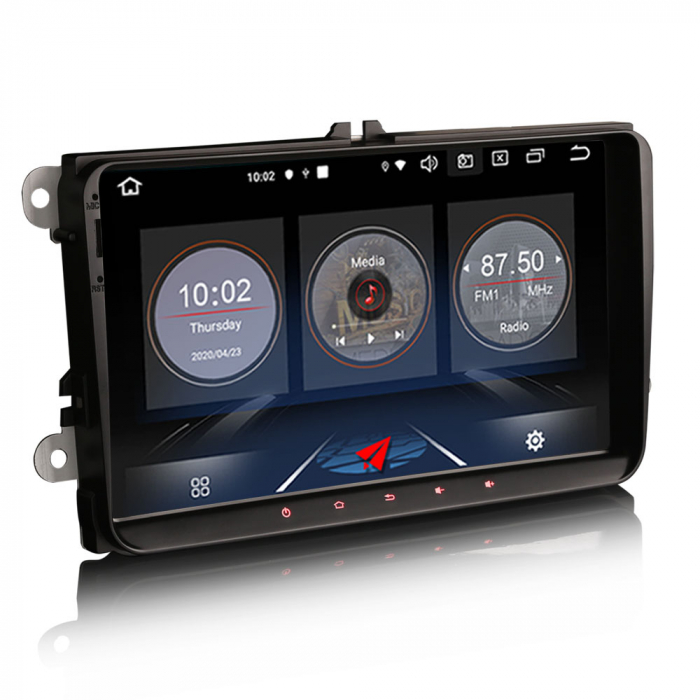 Navigatie auto, VW EOS Golf 5/6 Polo Passat Tiguan T5 Multivan Seat, 9 inch, Android 10 [9]