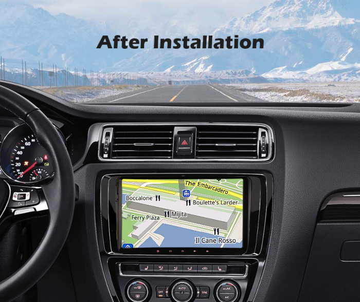Navigatie auto, VW EOS Golf 5/6 Polo Passat Tiguan T5 Multivan Seat, 9 inch, Android 10 [12]