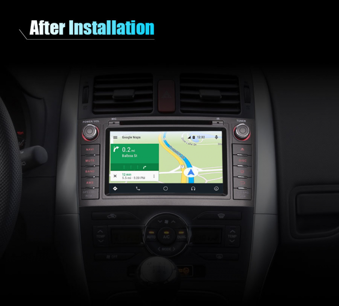 Pachet dedicat TOYOTA AURIS COROLLA ALTIS,7 inch, Android 11, Octa Core [11]