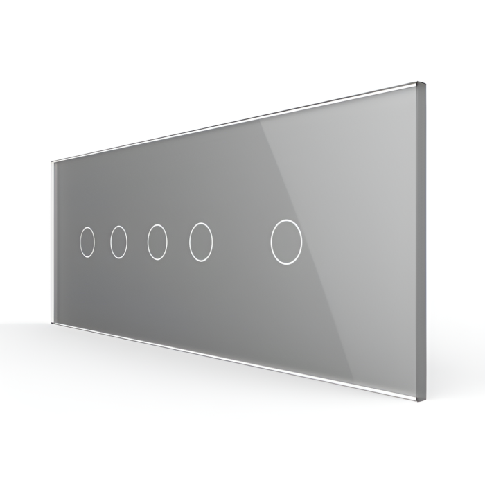 Panou Intrerupator Dublu + Dublu + Simplu cu Touch LIVOLO din Sticla, Standard Italian – 6/7M [2]