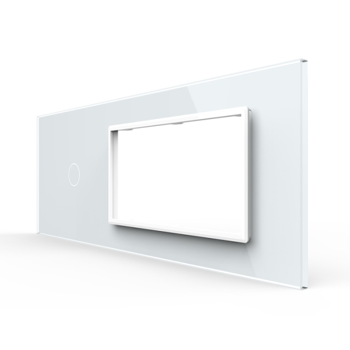 Panou Intrerupator Simplu cu 2 Prize LIVOLO din Sticla, Standard Italian – 6/7M [4]