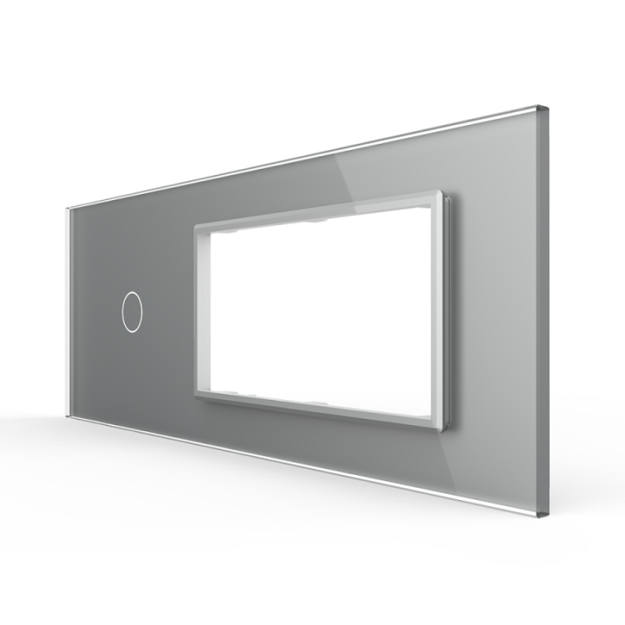 Panou Intrerupator Simplu cu 2 Prize LIVOLO din Sticla, Standard Italian – 6/7M [3]