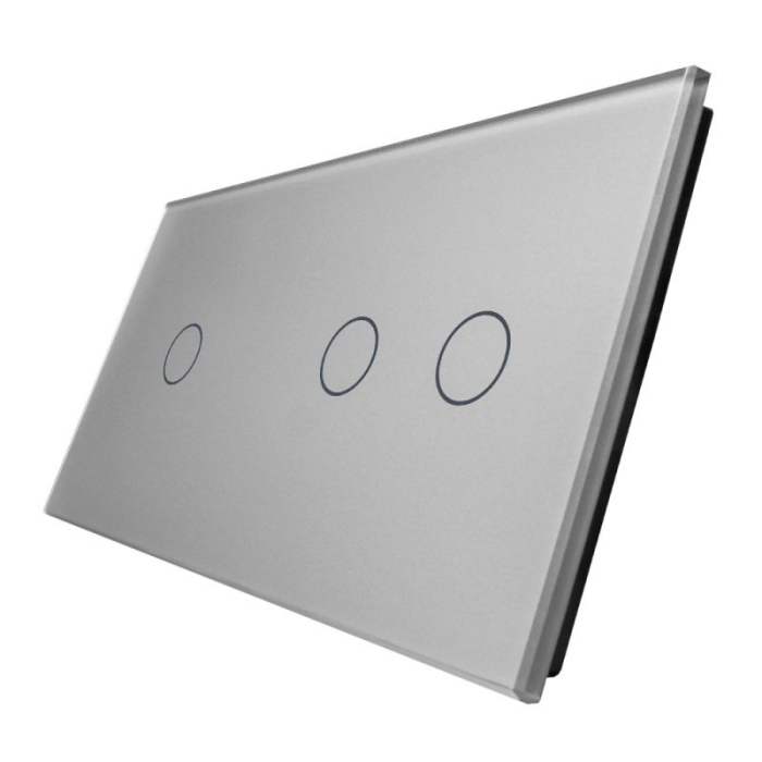 Panou intrerupator simplu+dublu cu touch Livolo din sticla [2]