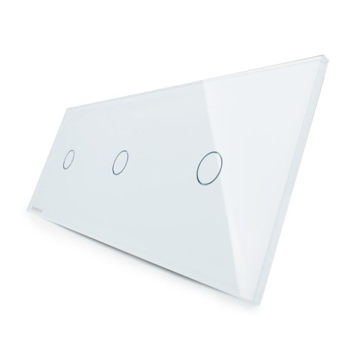 Panou intrerupator simplu + simplu + simplu din sticla cu touch [1]