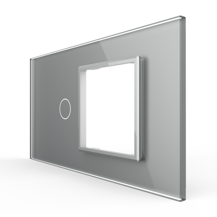 Panou pentru intrerupator simplu + rama priza simpla 4M [2]