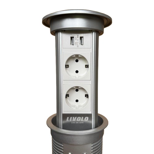 Priza retractabila inteligenta 2 x Schuko + 2 x USB [3]