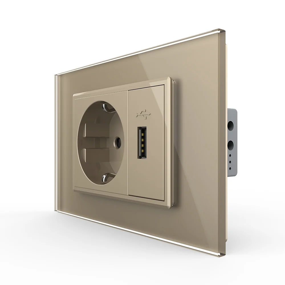 Priza simpla 3M + USB Livolo standard italian [4]