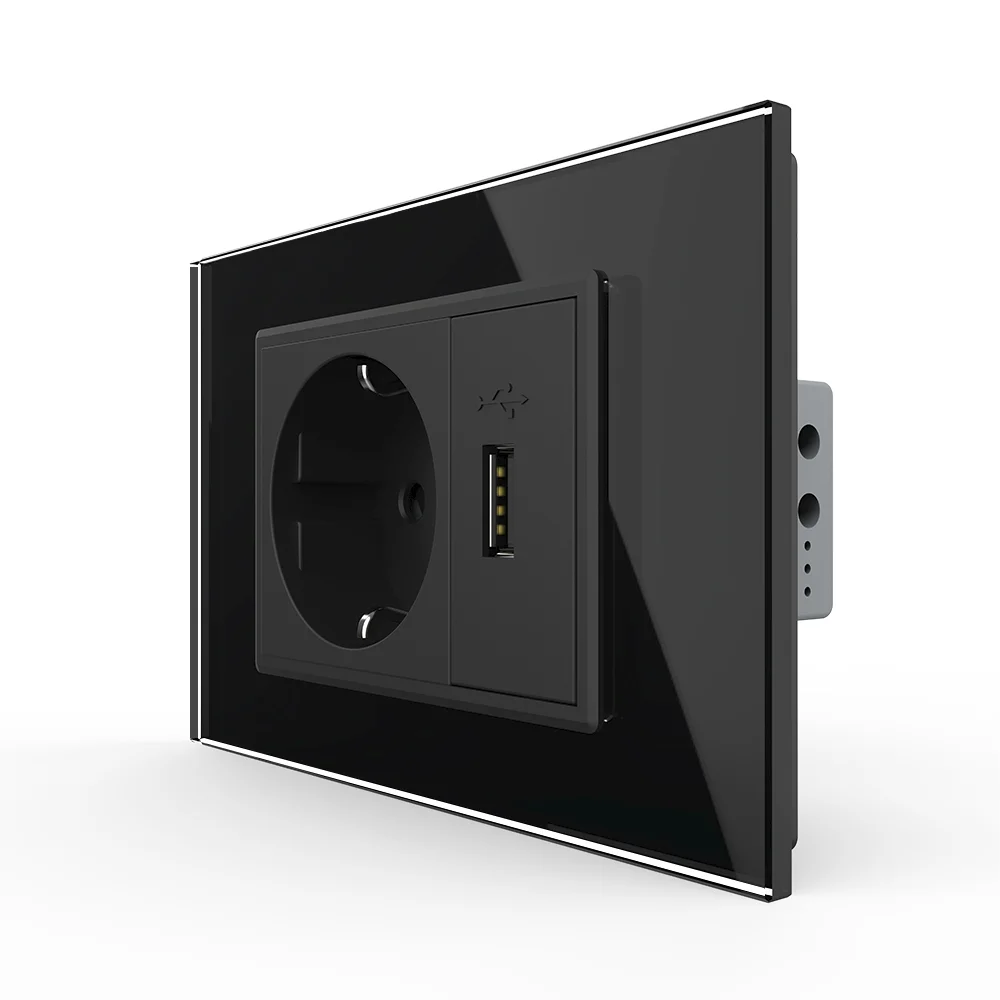 Priza simpla 3M + USB Livolo standard italian [2]