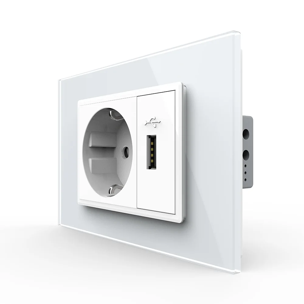 Priza simpla 3M + USB Livolo standard italian [1]