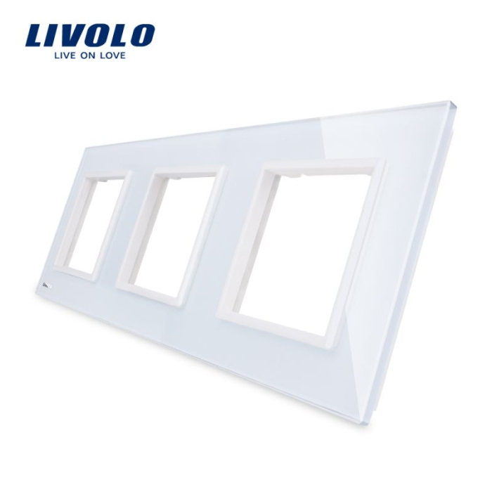 Rama priza tripla Livolo din sticla [3]
