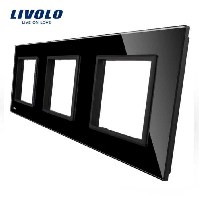 Rama priza tripla Livolo din sticla [4]
