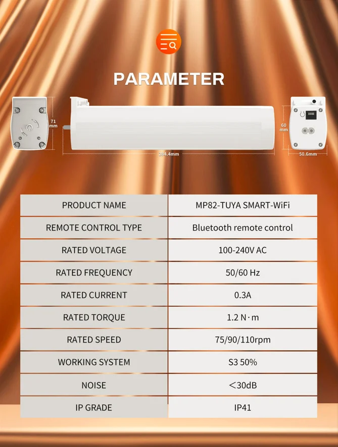Sina draperii inteligente smart extensibila 2.3-4m, motor inteligent smart WiFi, control din app mobila Tuya, control telecomanda BT [4]