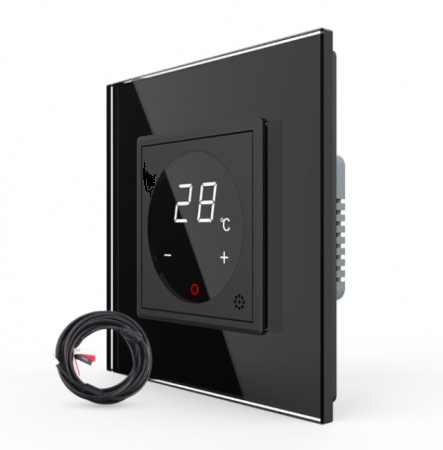 Termostat cu fir pentru incalzire in pardoseala, afisaj electronic, cu touch-screen, Livolo [2]