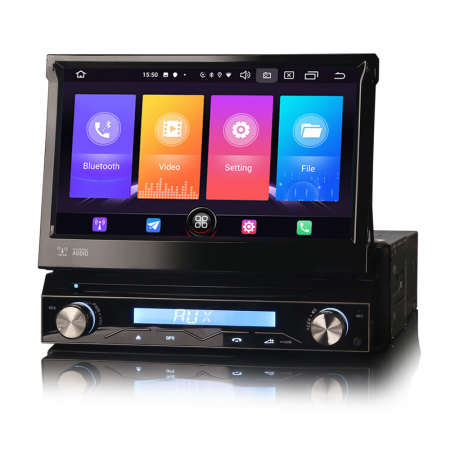 Navigatie auto / Multimedia player auto 1DIN, ecran retractabil, Android 12 [1]