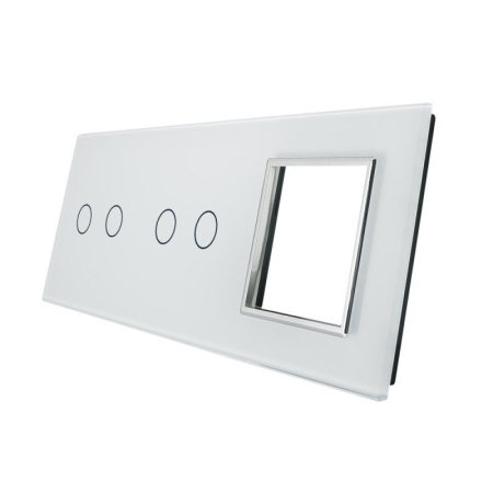 Panou intrerupator dublu+dublu+ priza Livolo din sticla [1]