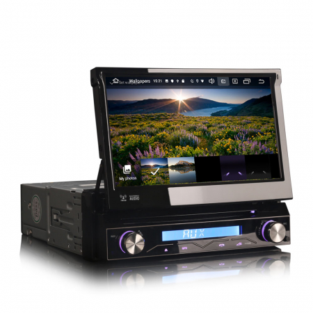 Navigatie auto / Multimedia player auto 1DIN, ecran retractabil, Android 12 [3]