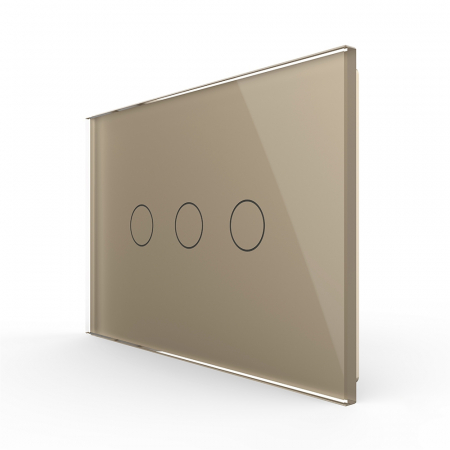 Intrerupator triplu cu touch Livolo din sticla,modular, standard Italian [3]