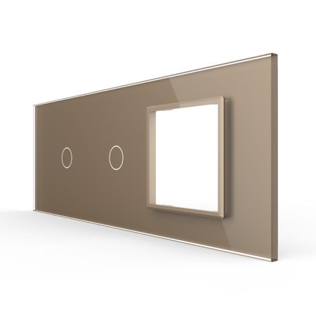 Panou intrerupator 2 x simplu + rama simpla pentru doza 6/7M [3]