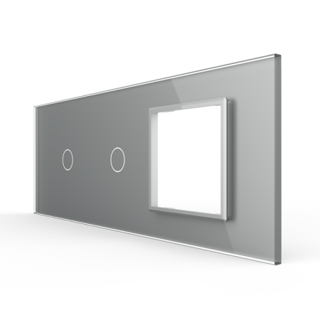 Panou intrerupator 2 x simplu + rama simpla pentru doza 6/7M [2]