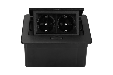 Livolo - Prize - Carcasa prize incorporabile birou, 4M, Neagra