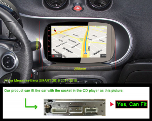 Navigatie auto, Pachet dedicat Mercedes-Benz Smart, Android 10, 9 Inch [7]