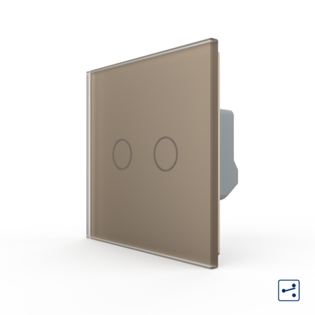 Intrerupator dublu cap scara - cap cruce cu touch Livolo din sticla - Generatia Noua [6]